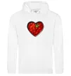Женская толстовка (худи) Борщ серце Белый фото