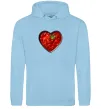 Женская толстовка (худи) Борщ серце Голубой фото