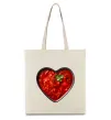 Еко-сумка Борщ серце Бежевий фото