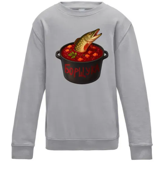 Дитячий світшот Борщука Сірий меланж фото