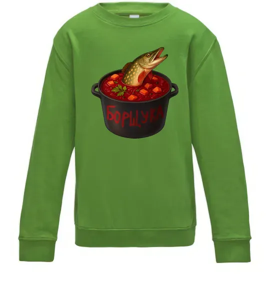 Дитячий світшот Борщука Лаймовий фото