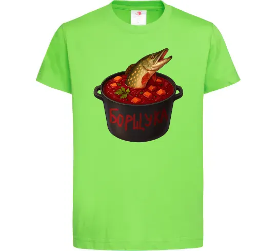 Дитяча футболка Борщука Лаймовий фото