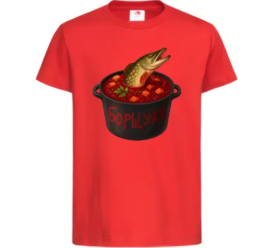 Дитяча футболка Борщука Червоний фото