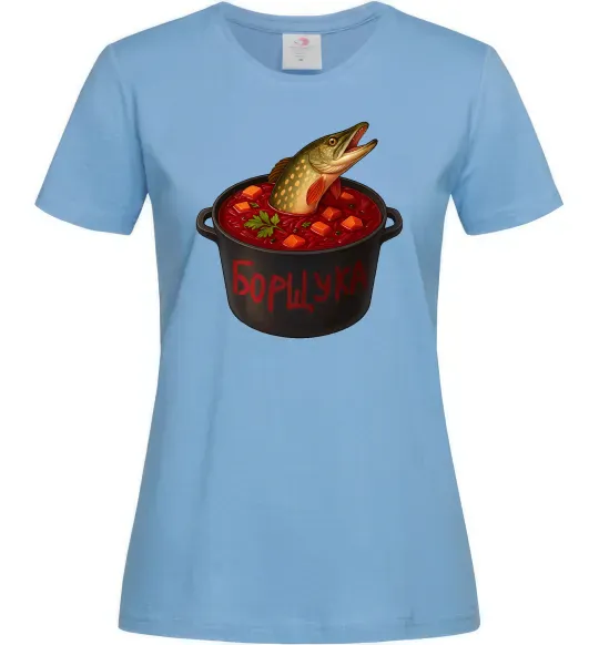 Жіноча футболка Борщука Блакитний фото