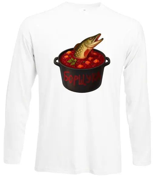 Лонгслів Борщука Білий фото