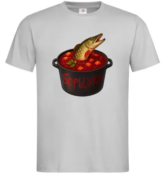 Чоловіча футболка Борщука Сірий фото