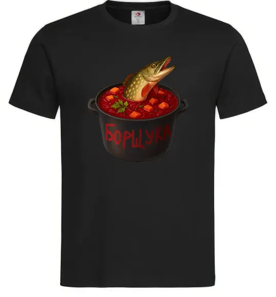 Чоловіча футболка Борщука Чорний фото