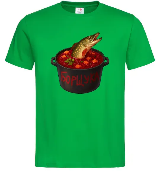 Чоловіча футболка Борщука Зелений фото