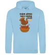 Мужская толстовка (худи) Індик думав та й в борщ попав Голубой фото