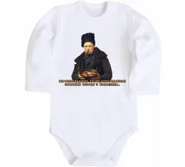 Детский боди СуперШевченко Белый фото Детский боди СуперШевченко Белый фото