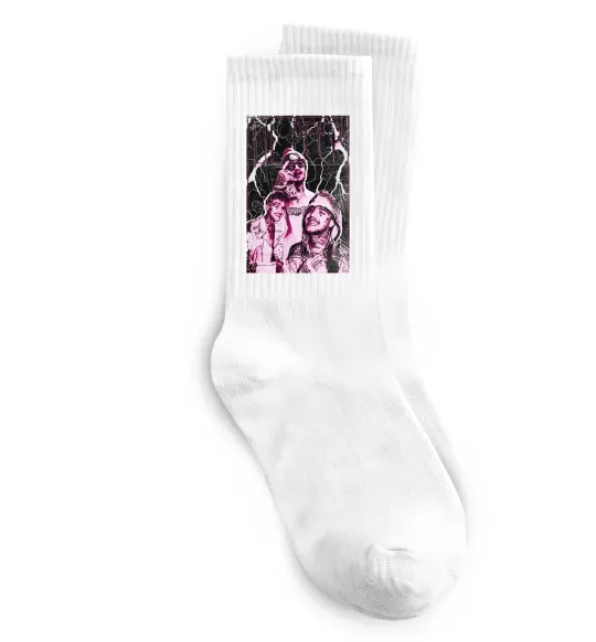 Носки Lil Peep retro Белый фото