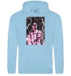 Мужская толстовка (худи) Lil Peep retro Голубой фото