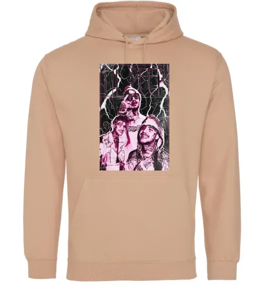 Женская толстовка (худи) Lil Peep retro Песочный фото