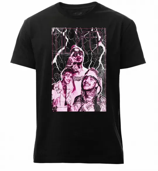 Мужская премиум футболка Lil Peep retro Черный фото