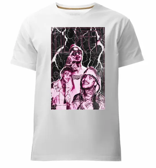 Мужская премиум футболка Lil Peep retro Белый фото