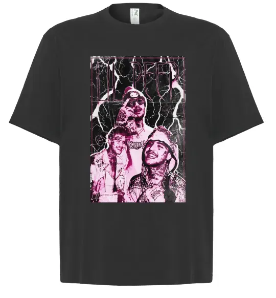 Футболка Оверсайз Lil Peep retro Чорний фото