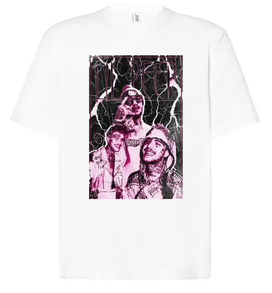 Футболка Оверсайз Lil Peep retro Білий фото