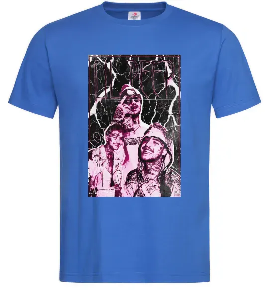 Мужская футболка Lil Peep retro Ярко-синий фото