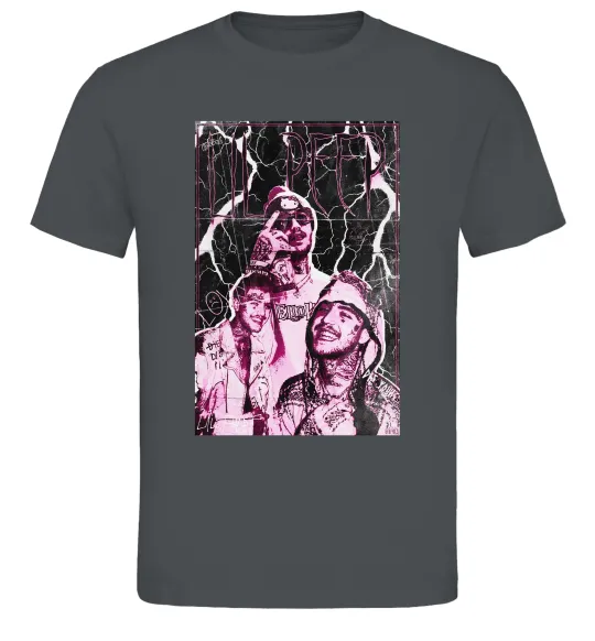 Мужская футболка Lil Peep retro Графит фото