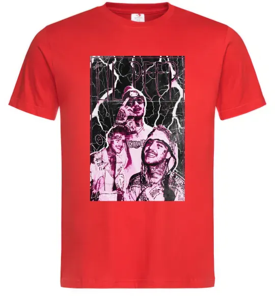 Мужская футболка Lil Peep retro Красный фото