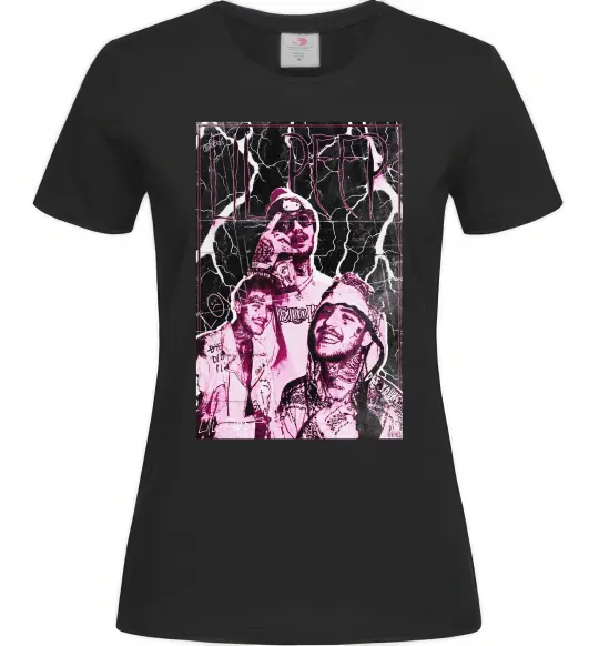 Женская футболка Lil Peep retro Черный фото