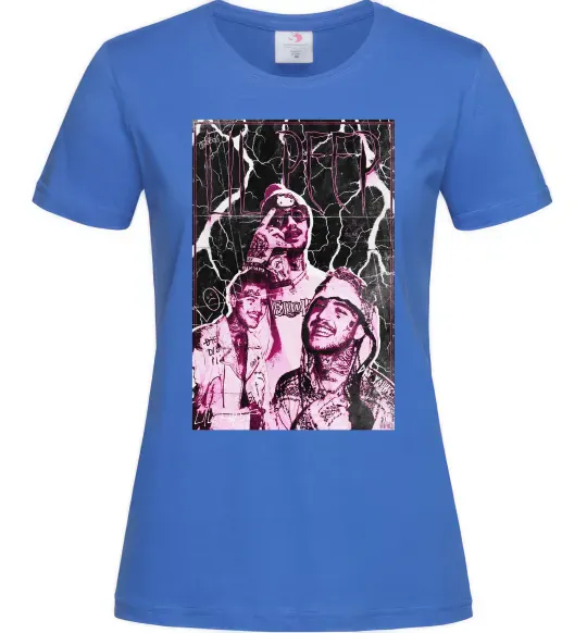 Женская футболка Lil Peep retro Ярко-синий фото