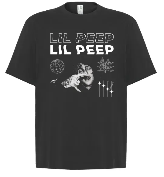 Футболка Оверсайз Lil Peep фото Чорний фото