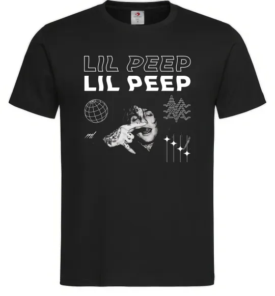 Чоловіча футболка Lil Peep фото Чорний фото