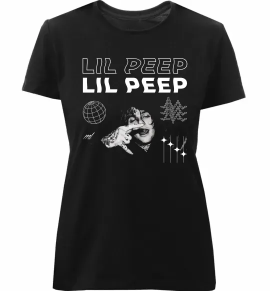 Жіноча преміум футболка Lil Peep фото Чорний фото