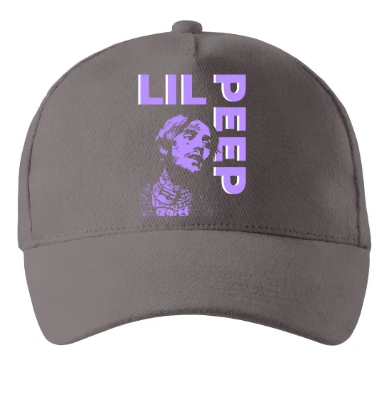 Кепка Lil Peep purple Серый фото