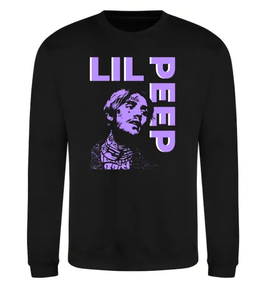 Світшот Lil Peep purple Чорний фото
