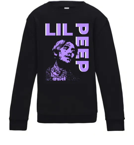 Детский Свитшот Lil Peep purple Черный фото