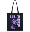 Эко-сумка Lil Peep purple Черный фото