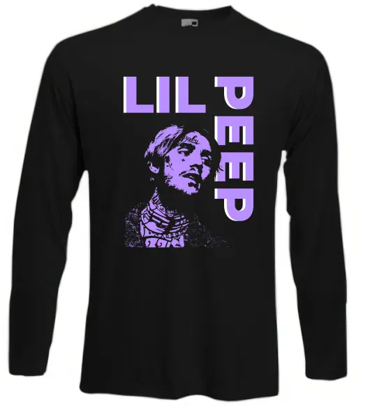 Лонгслив Lil Peep purple Черный фото