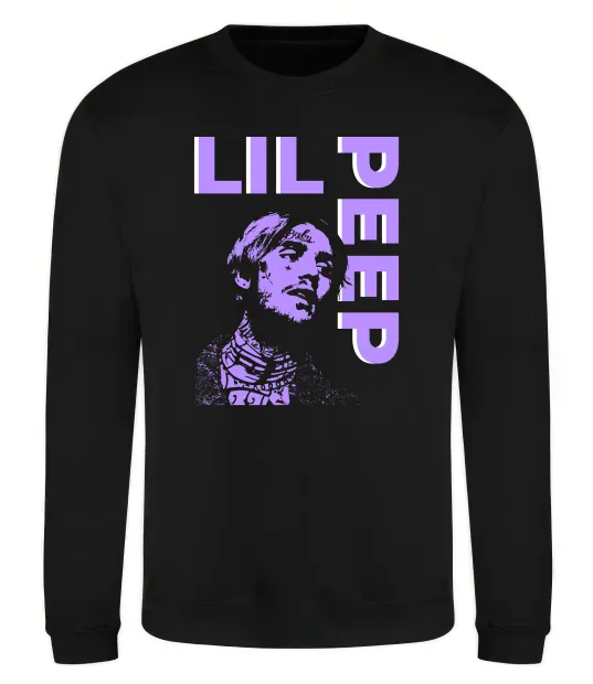 Свитшот Lil Peep purple Черный фото