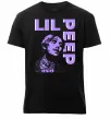 Мужская премиум футболка Lil Peep purple Черный фото