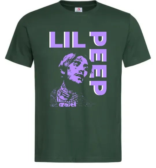 Мужская футболка Lil Peep purple Темно-зеленый фото