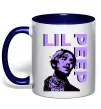Чашка с цветной ручкой Lil Peep purple Глубокий темно-синий фото