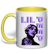 Чашка с цветной ручкой Lil Peep purple Лимонный фото