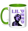 Чашка с цветной ручкой Lil Peep purple Лаймовый фото
