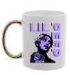Чашка с цветной ручкой Lil Peep purple Золото фото