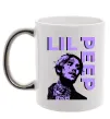 Чашка с цветной ручкой Lil Peep purple Серебро фото