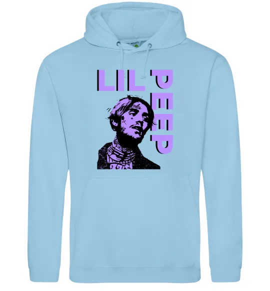 Мужская толстовка (худи) Lil Peep purple Голубой фото