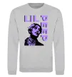 Світшот Lil Peep purple Сірий меланж фото