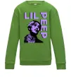Детский Свитшот Lil Peep purple Лаймовый фото