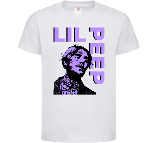Детская футболка Lil Peep purple Белый фото