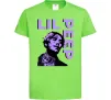 Детская футболка Lil Peep purple Лаймовый фото