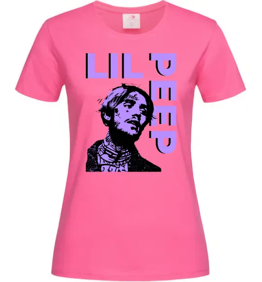 Женская футболка Lil Peep purple Ярко-розовый фото