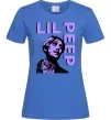 Женская футболка Lil Peep purple Ярко-синий фото