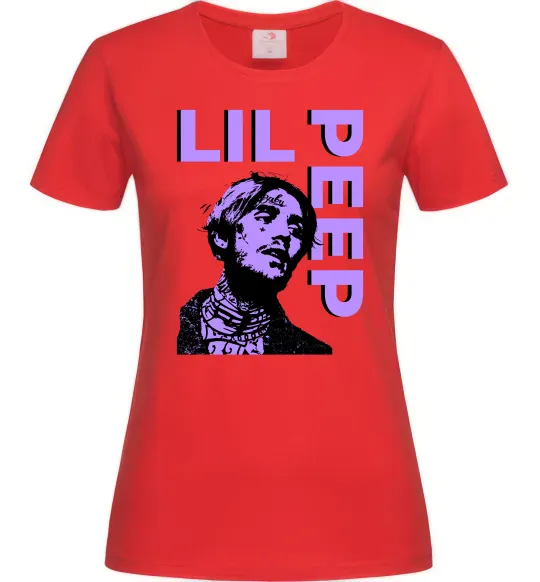 Женская футболка Lil Peep purple Красный фото